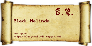 Bledy Melinda névjegykártya